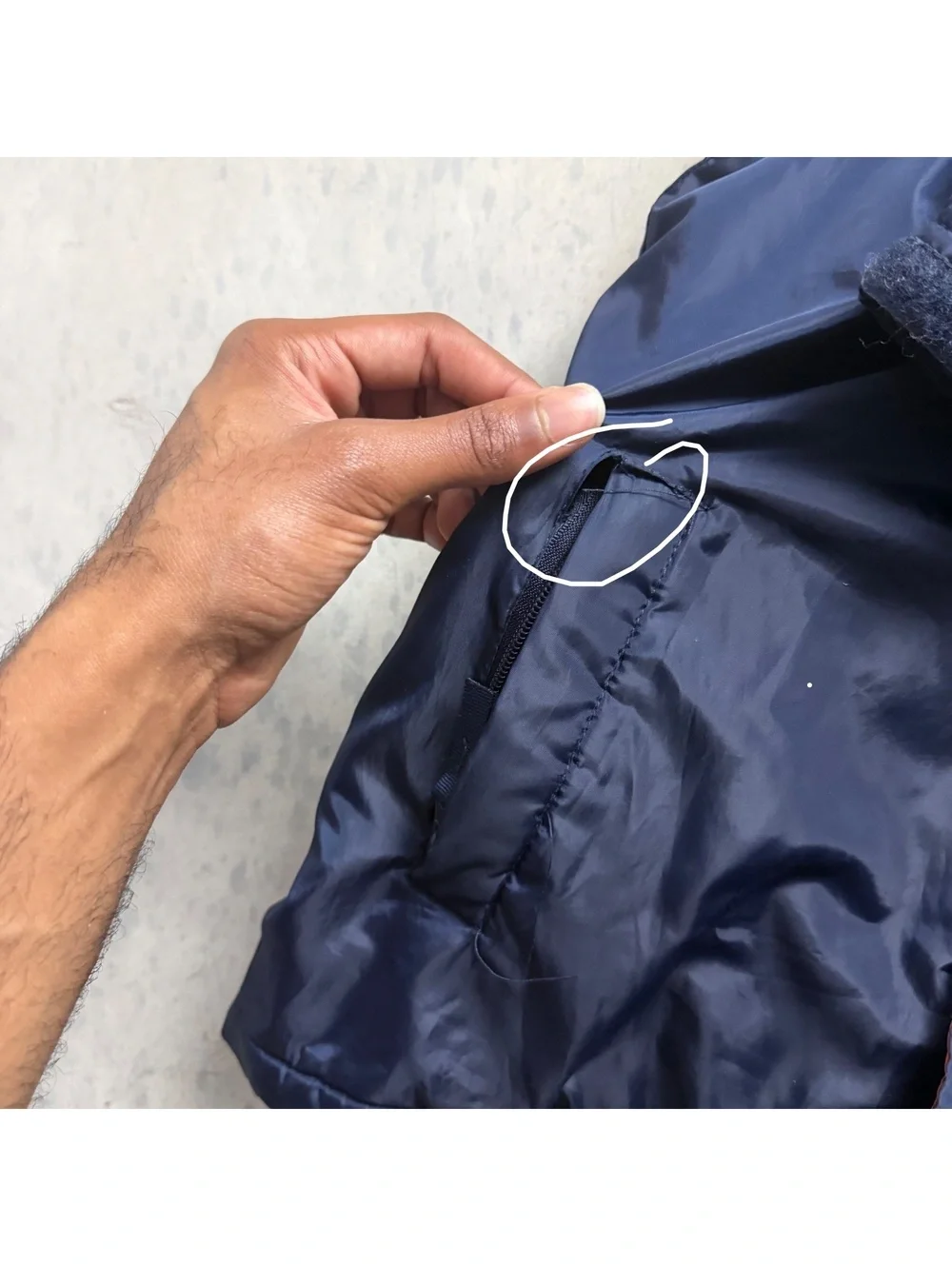 Nike Navy Orange Puffer Jacket Youth Large